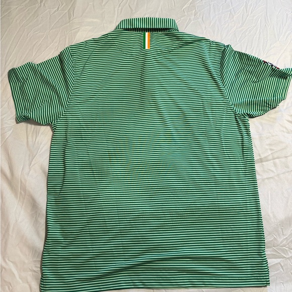 Rhoback Green Striped Polo Shirt with FDNY embroidery - XL - Picture 4 of 4